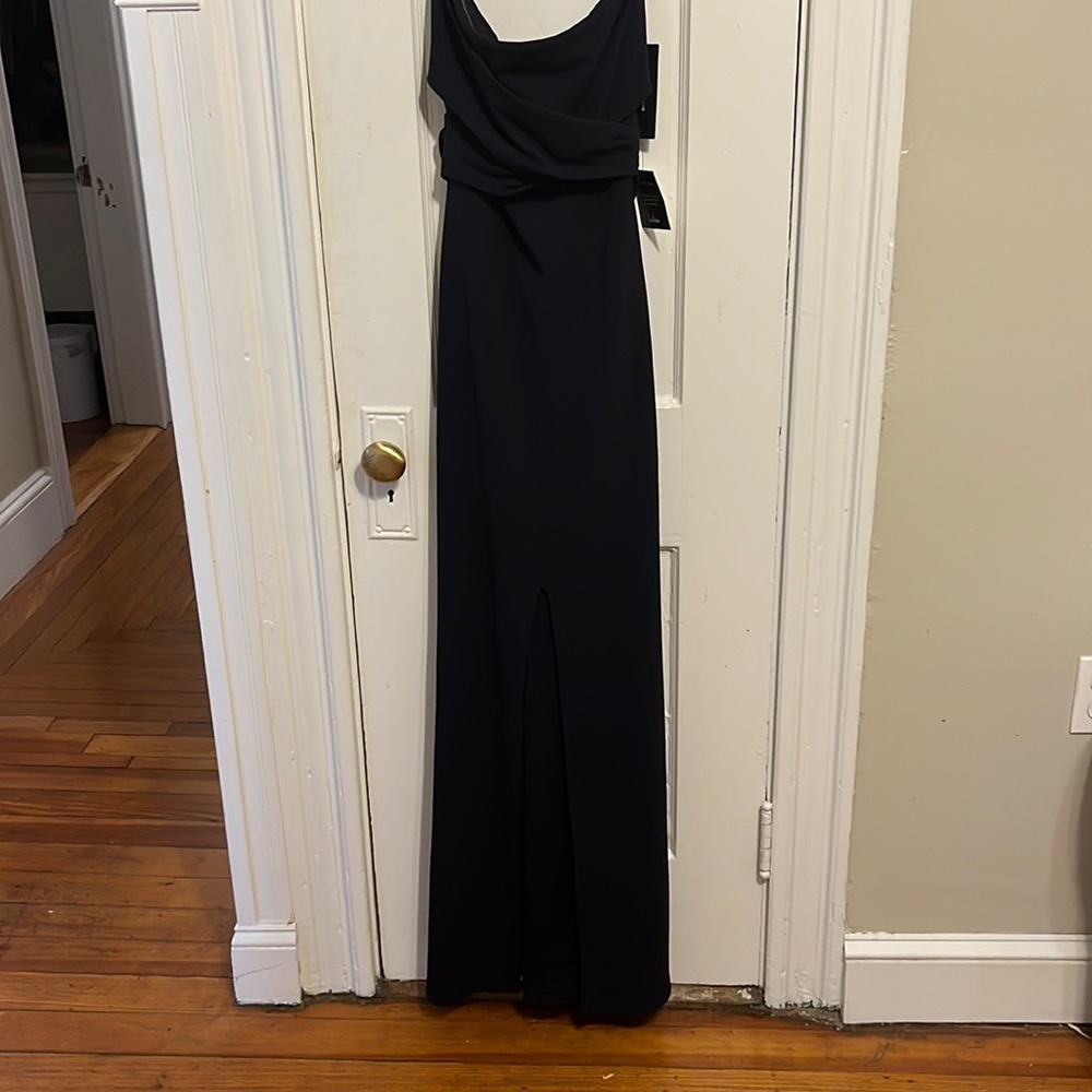 New with tags strapless navy prom dresss